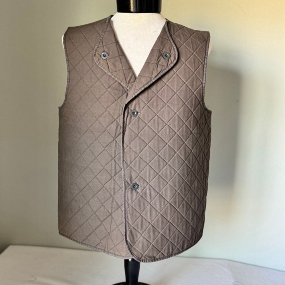 VINTAGE‎ HEESEN BEGETEX BB VEST MENS CREWMAN STAFF QUILTED COTTON size 48 or S